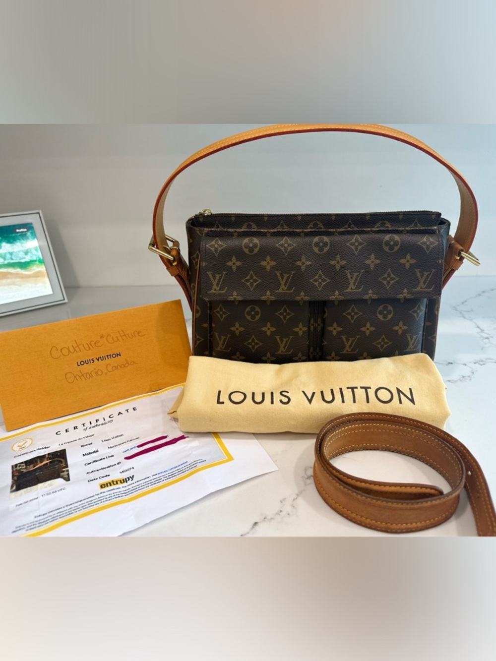 2004 Auth Louis Vuitton Monogram Viva Cite GM Shoulder Bag/$550EFT